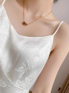 Womens Design Sensation Embroidered Strap Vest Autumn New Style 2025 with Chest Pad Integrated Suit Inner Sleeveless Vest