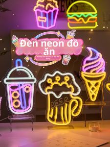 BEAUTY IN THE LIGHT | Bảng Hiệu Neon Trang Trí Chủ Đề Đồ Ăn Đạo Cụ Chụp Ảnh