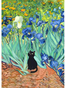 KAYOU | 5D DIY Diamond Painting Kit Van Gogh Starry Night Cat Parody Art Full Drill Rhinestone Mosaic Wall Decor Gift for Adults
