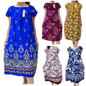 BATIK DRESS T-GEBER BAJU BATIK / BAJU BATIK TIDUR [FREE SIZE GOOD QUALITY
