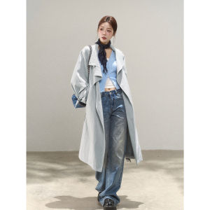 YIKEXIAOYEMEI | Quần Jeans Vintage Đùi Cao Ôm Sát Dáng Rộng Thẳng