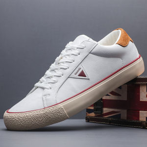 Vintage Low-Top Lace-Up Mens Slip-On Soft Surface Casual Shoes Breathable Simple Flat Bottom Fashionable Leather Shoes