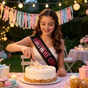 Birthday Stash – Premium Birthday Sash for Women Happy Birthday Decorations with Glitter Finish Great Gift for 21st Birthday