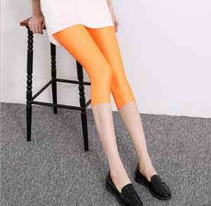 กางเกงขายาวผ้าไหมน้ำแข็งไซส์ใหญ่สำหรับผู้หญิง ทรงบาง ยืดหยุ่นได้หลากหลาย ทรงเก้าส่วน กางเกงขายาวทรงเก้าส่วนสีสันสดใส