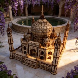 Taj Mahal 3D Wooden Jigsaw Puzzle Model an Ideal Festive Gift for Halloween Christmas and Birthdays.