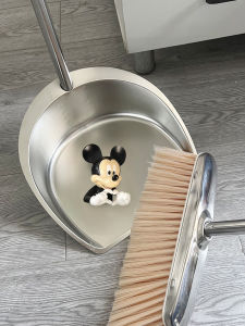 Foldable Broom And Dustpan Set Household Cleaning Tools Metal Broom And Dustpan Combination Lazy Persons Garbage Shovel