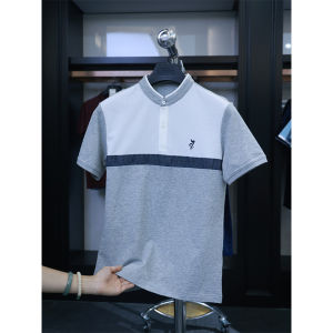 Homesick Summer Mens Comfortable Embroidered Casual Short Sleeve POLO Shirt Fashionable Urban Business Casual Cotton Blend