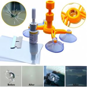 Windshield Repair Kit for Quick Repair of Car Windshield Cracks Scratches Polishing DIY Repair Tools Resin Sealant Repair Fluid