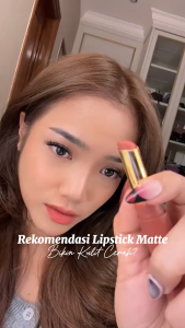【COD】Non-Transfer Matte Lipstick Silky 24H Long Lasting Transferproof Lip Makeup Transferproof Tahan 24 Jam Ringan dan Tidak Lengket di Bibir