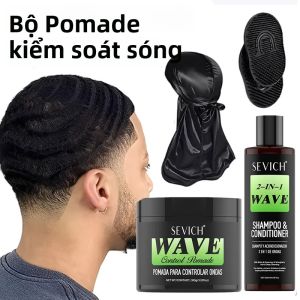 Bộ Sản Phẩm Tạo Kiểu Tóc Rosemary Natural Wave Control Pomade Dành Cho Nam Gồm Dầu Gội Gel Tạo Kiểu Tóc Xoăn 360 Độ Gel Giữ Nếp Và Kem Tạo Sóng.