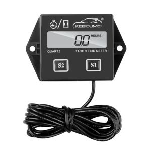 Aitemay kỹ thuật số Đồng hồ đo vòng tua máy màn hình LCD động cơ rpm truy cập 20000rpm không thấm nước đèn nền bảo trì hẹn giờ cho xe máy thuyền xe chạy trên tuyết ATV