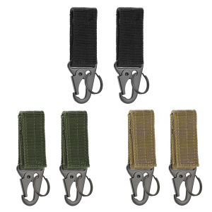2pcs Nylon Ribbon Fixed Buckle Keychain EDC Outdoor Waist Fastener Hook