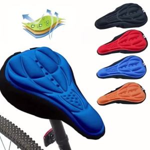 Soft 3D Padded Cycling Bicycle Mountain MTB Bike Saddle Seat Cover Cushion Sponge Foam Comfortable Saddles Mat Bicycle Accessory