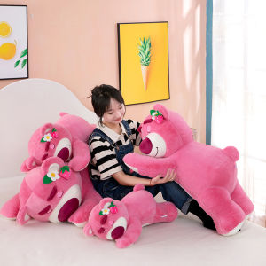 THÚ BÔNG GẤU LOTSO GẤU BÔNG LOTSO DÂU TÂY LOẠI LỚN MỀM MỊN CAO CẤP CHO BÉ