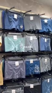 6Pcs Boxer SPACH M013 Seamless Motif / CD Pria Dewasa / Motif Polos Corak Bulat