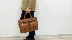 HOL Jeep High-end Mens Business Bag Leather Bag for men Briefcase Messenger Bag Office Bag for Men Shoulder Bag Mens Business Fashion Handbag Leather Laptop Bag 14-17 Notebook Bag