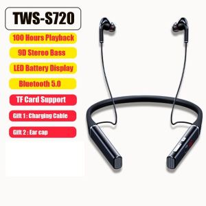 TWS 100 hours Wireless Earphone Bluetooth Magnetic Neckband Headphone IPX3 Waterproof Sport Headset Noise Cancelling MIC S720