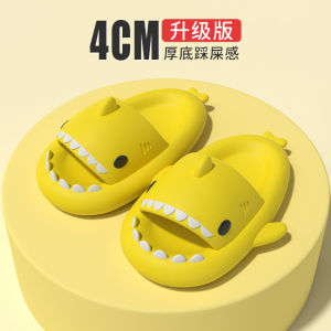 Summer Home Use Anti-Slip Shark Slippers Womens Comfortable Smell-Proof Couple Mens Sandals Cartoon Style EVA Material