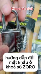Ổ khóa số mật mã ZORO màu trắng 4 phân - thích hợp khóa tủcửa phòng trọ ổ khóa mật khẩu 4 số bảo mật cao nhỏ gọnhàng chính hãng