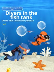 CHONGXIAOSHUAI | Diver Figurine Aquarium Decor Floating Ball