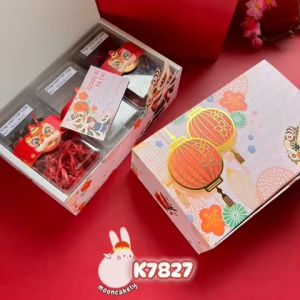 5pcs Kotak Imlek K7827 Box Sincia muat 3 toples dus Kue