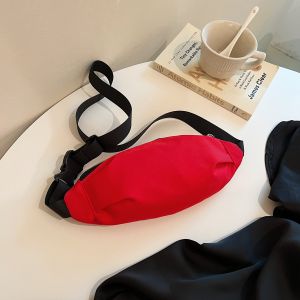 Cute Canvas Bag Womens Sugar Color Fruit Waist Bag Harajuku Style Single Shoulder Crossbody Bag Soft Macaron Trend Autumn New