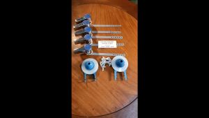 Bộ Tay gạt bồn cầu chất liệu INOX cóc cho bồn cầu sản xuất tại Việt Nam (bộ gồm 2 sản phẩm)