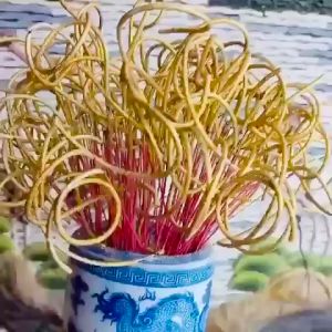 [Loại 1] Hương Nhang Thần Tài Chính Hãng Ít Khói Hương Sạch Cuộn Tàn Đồng Xu Tài Lộc