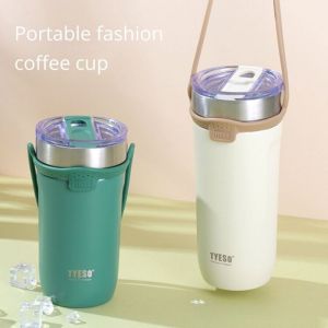 Tyeso Tumbler Gelas Aesthetic Korea Coffee Cup 550ml/710ml Original Resmi Mug Termal Portabel