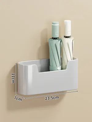 Waterproof Wall-Mounted Umbrella Rack Home Entrance Door Hanging Umbrella Stand Drainage Storage Shelf Modern Simple Style