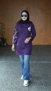 DEEFAS TERBARU ATASAN WANITA DEWASA MODEL TUNIK MOTIF BUNGA