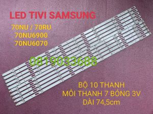 THANH LED TIVI SASUNG 70RU7100 70RU7200 70NU6900 70NU6070 MỚI 100% BỘ 10 THANH MỖI THANH 7 BÓNG 3VTHANH LED TIVI SASUNG 70RU7100 70RU7200 70NU6900 70NU6070 MỚI 100% BỘ 10 THANH MỖI THANH 7 BÓNG 3V