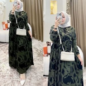 Gamis rayon viscose premium - gamis motif terbaru - gamis rayon premium