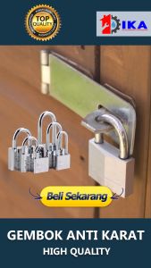 (COD) PROMO!!! Gembok Putih Besar Anti Rust Anti Maling Anti Cut - Gembok pintu rumah 30 mm 40 mm