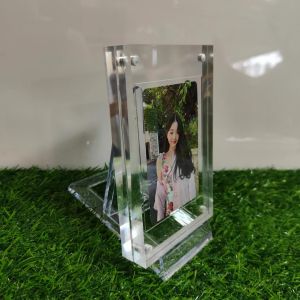 Acrylic Album Card Holder Clear High Definition Double Display Stand for Instant Photo Izone Entertainment Collectible Cards