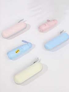 ร่มกันฝน Umbrella ร่มกันแดด กัน  ร่มกันยูวี ร่มพับได้ ร่มแคปซูล ร่มแฟชั่น พกพาง่าย มีสีดำ สีน้ำเงิน