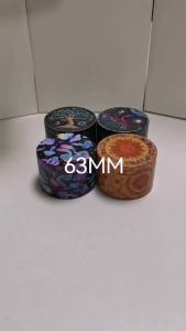 Metal Grinder Herb 4 Layer 63MM 2.5 Inches Cartoon XXL Smoke Acceesories Pattern Halloween Gift Ghost Pink