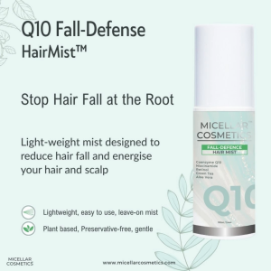 Micellar Cosmetics™ Q10 Fall Defense HairMist™ | Hair Fall & Breakage Support | CoQ10 Creatine & Botanical Actives | 100mL