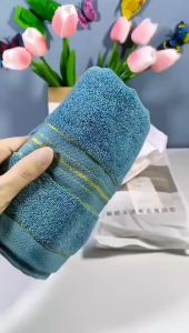 1 ผ้าขนหนู ผ้าขนหนูดูดซับแบบหนา ผ้าฝ้ายแท้ ดูดซับอย่างรวดเร็ว นุ่ม แห้งเร็ว ผ้าขนหนูหนา