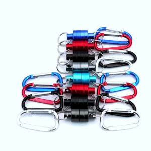Bimoo Aluminum Alloy Fishing Net Quick Release Clips Land Connector Carabiner Lanyard Keychain Snap Clip Lock Buckle Hook Tools