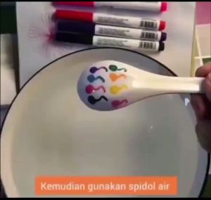 Spidol warna mengapung di air water based spidol marker spidol ajaib