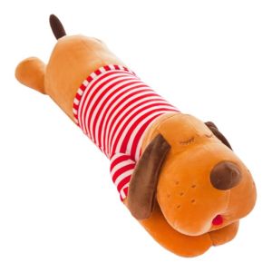 QIAOSHANG | Puppy Soft Plush Stuffed Toy Dog Pillow Sleeping Long Pillow Doll Birthday Gift for Girls