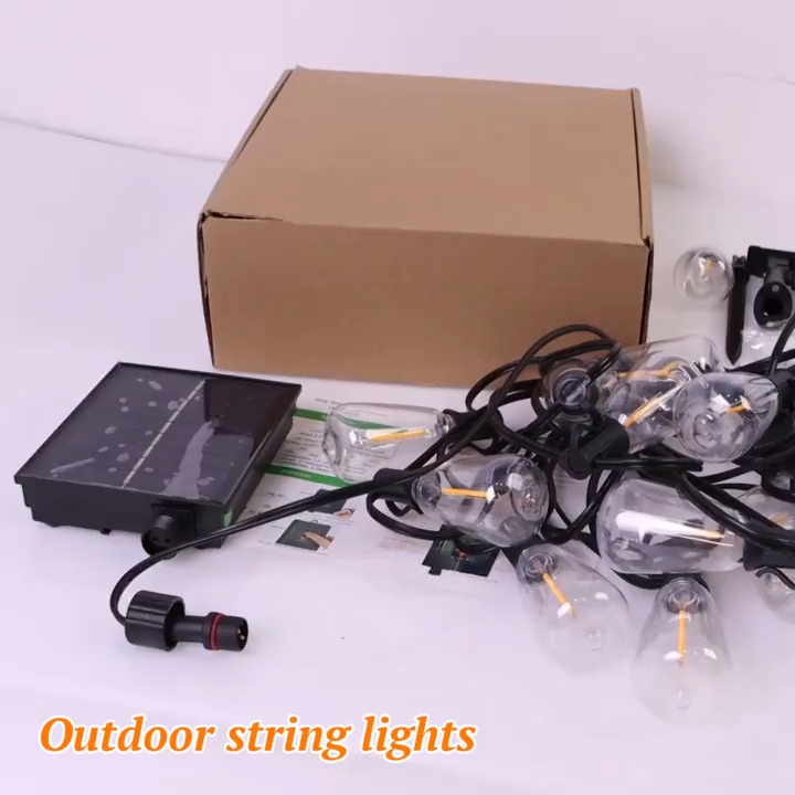 LED Bulbs Light Outdoor Waterproof Garden DecorationSolar Bulb String Lights Outdoor