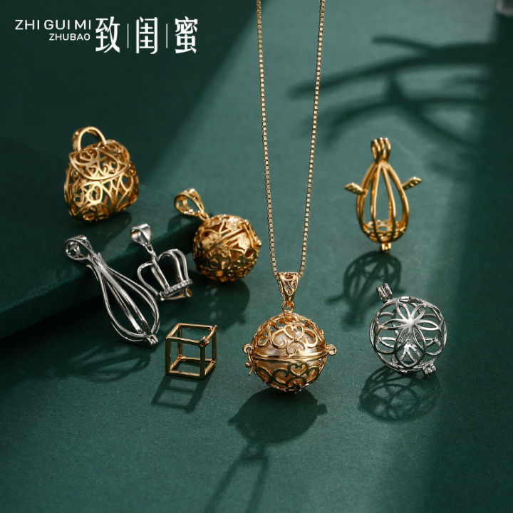 Retro Artistic Hollowed Out Sachet Ball Pendant Necklace