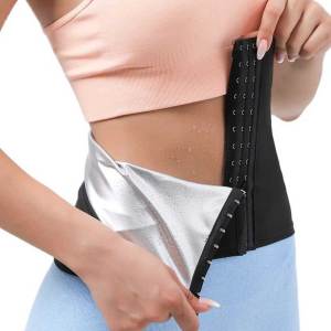 Korset Sauna Pembakar Lemak Perut Korset Pinggang Slimming Hot Shapers Waist Cincher Dengan Pengait