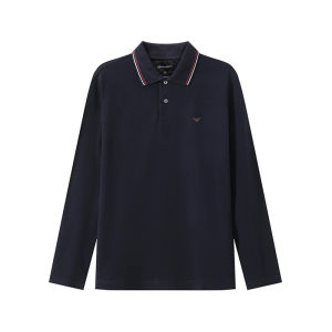 Emporio Armani | Mens Small Emblem Business Long Sleeve Polo