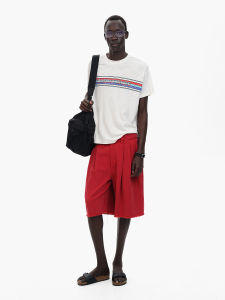 MASONPRINCE Summer New Breathable Linen Cotton Short Tee Worn out Vintage Club T-Shirt Loose Fit Youthful Style All Season Use