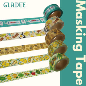 Miếng Dán Giấy Washi GLADEE Thiết Kế Sáng Tạo Bánh Mì Kem Chuối Hạt Dẻ Quà Tặng Vật Dụng Văn Phòng Phẩm Vật Liệu Sổ Tay