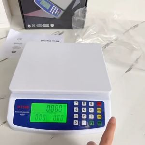 ตาชั่งดิจิตอล 30Kg เครื่องชั่งตวงอาหาร คำนวนราคาได้ แบบดิจิตอล ชั่งได้ จอLED ใช้ได้ทั้งเสียบสายและไร้สาย ทนทาน มี3หน่วยตวง