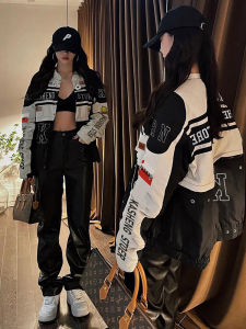 Fashionable Detachable Two-Way Wear American Motorcycle Jacket Skirt Racing Suit Spicy Girl Set Spring New Womens Outfit Cotton Material